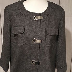 Michael Kors 3/4 Sleeve Blazer with Buckle Closure